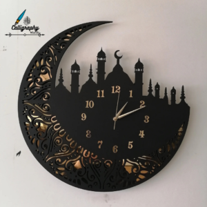 MOON AND MUSJID MOSQUE WALL CLOCK